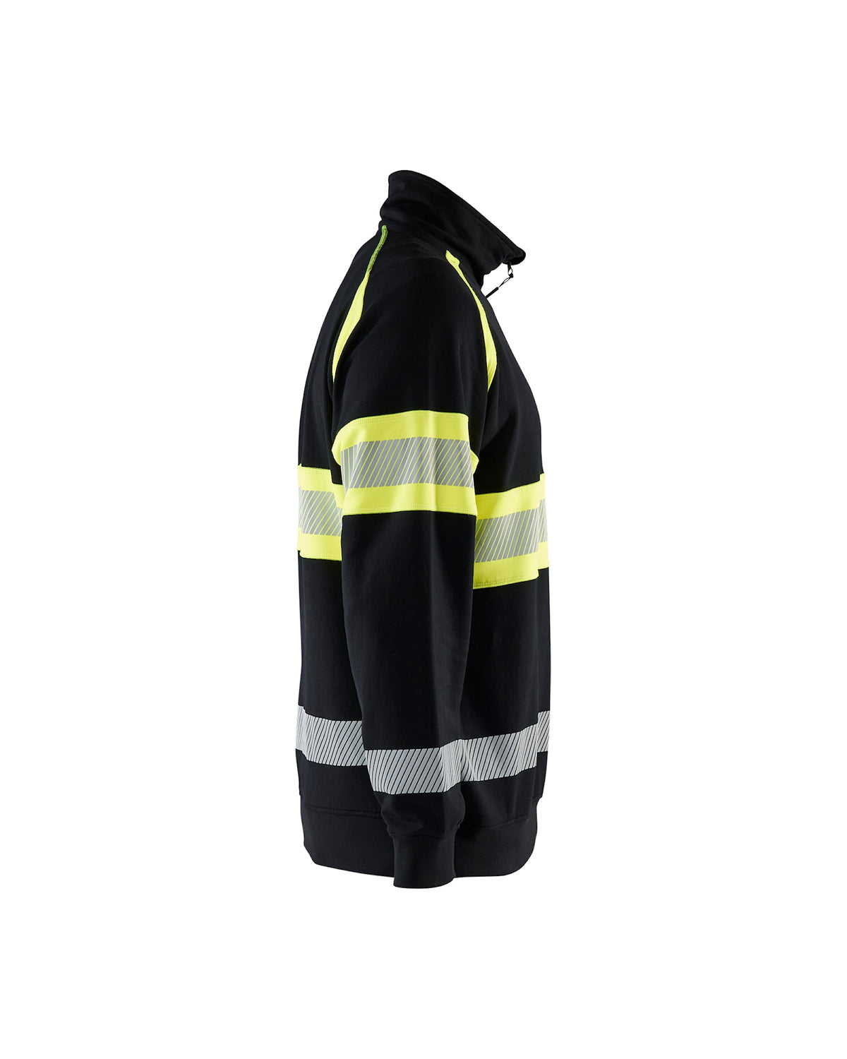 Blåkläder 3553 Warnschutz Zip-Sweatshirt Kl. 1 – schwarz/gelb