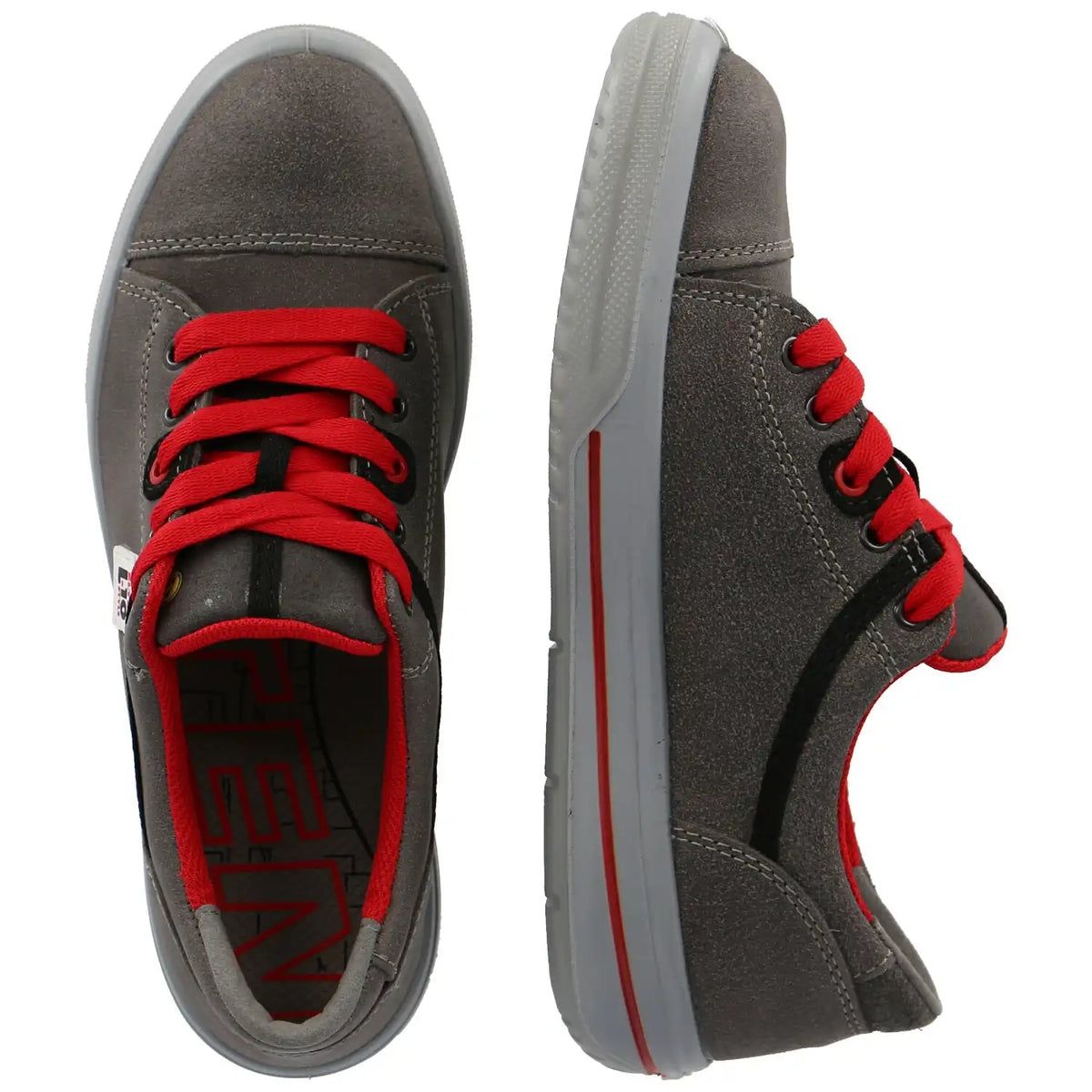 Elten Damen Vintage Low ESD S3 Sicherheitsschuhe grau – grau