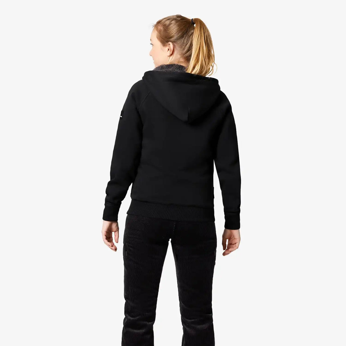 FHB Kapuzen-Sweatjacke mit Webpelz JÖRG schwarz
