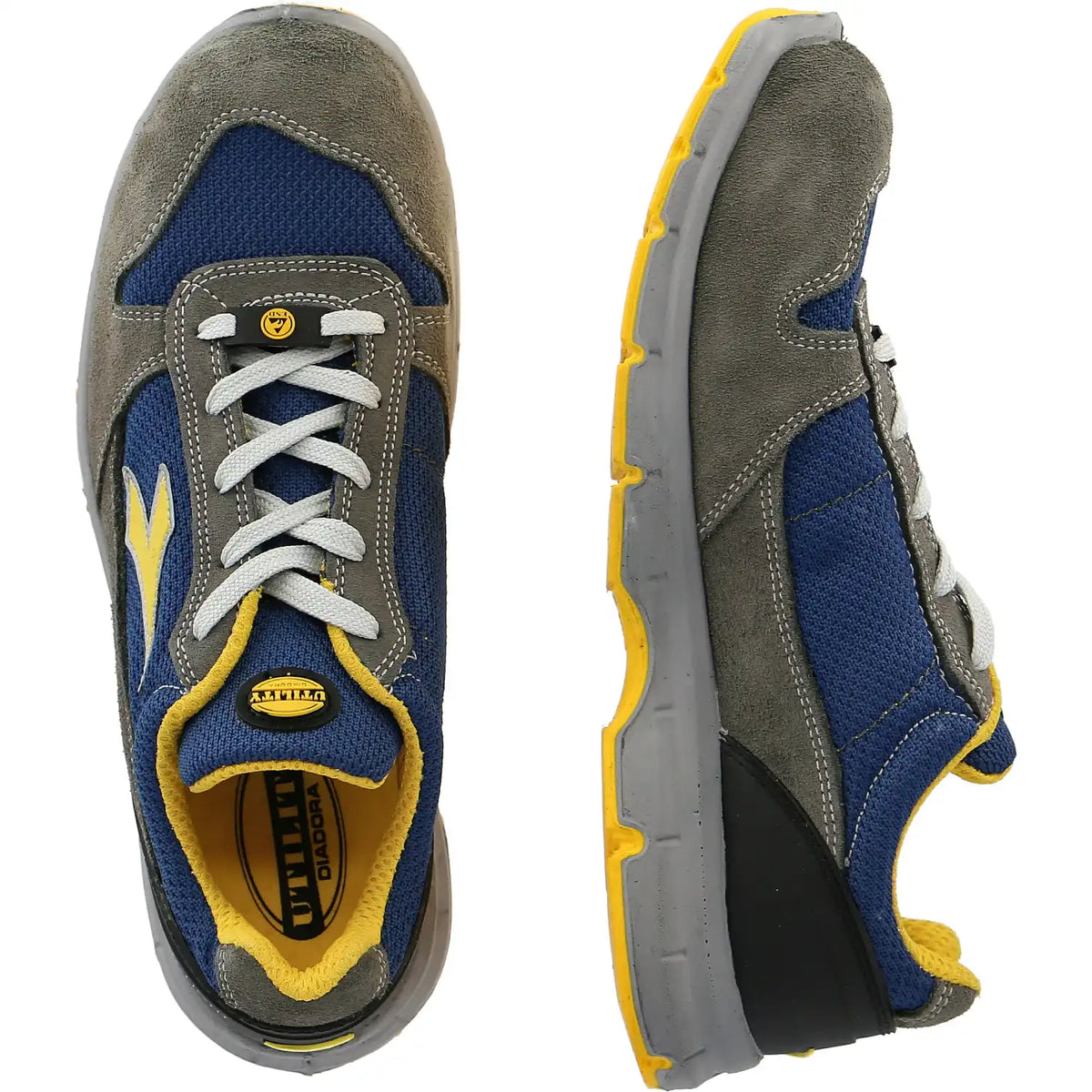 Diadora RUN Text LOW S1P Halbschuhe grau – grau