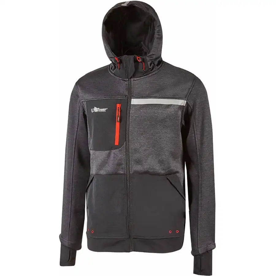 U-Power Galaxy U-Supremacy Kapuzen-Sweatjacke – asphalt grey
