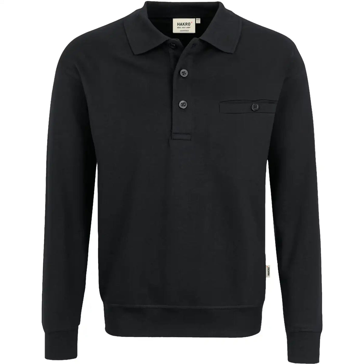 Hakro Premium 457 Pocket-Sweatshirt – schwarz