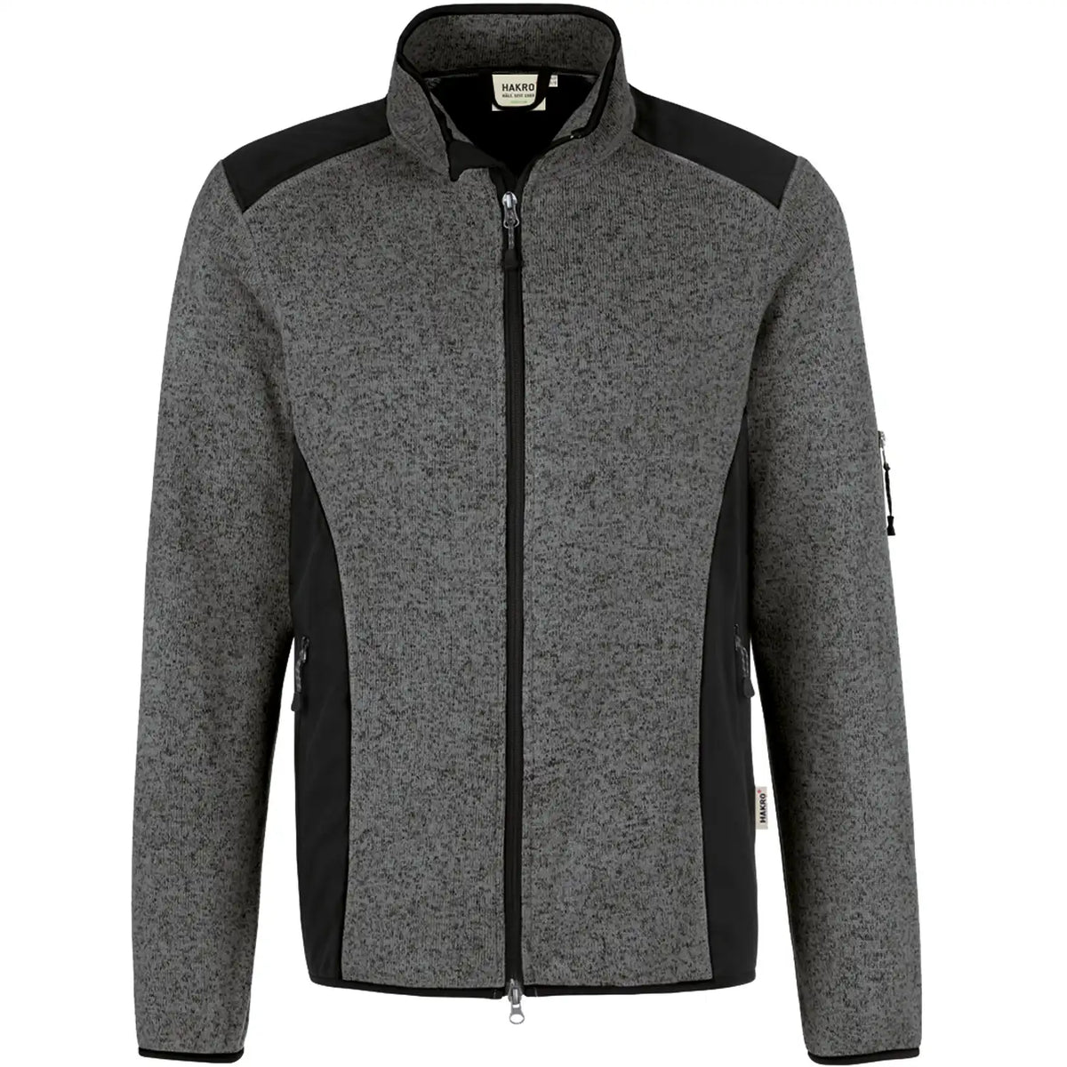 Hakro Dawson 836 Strickfleece-Jacke – anthracite-melange
