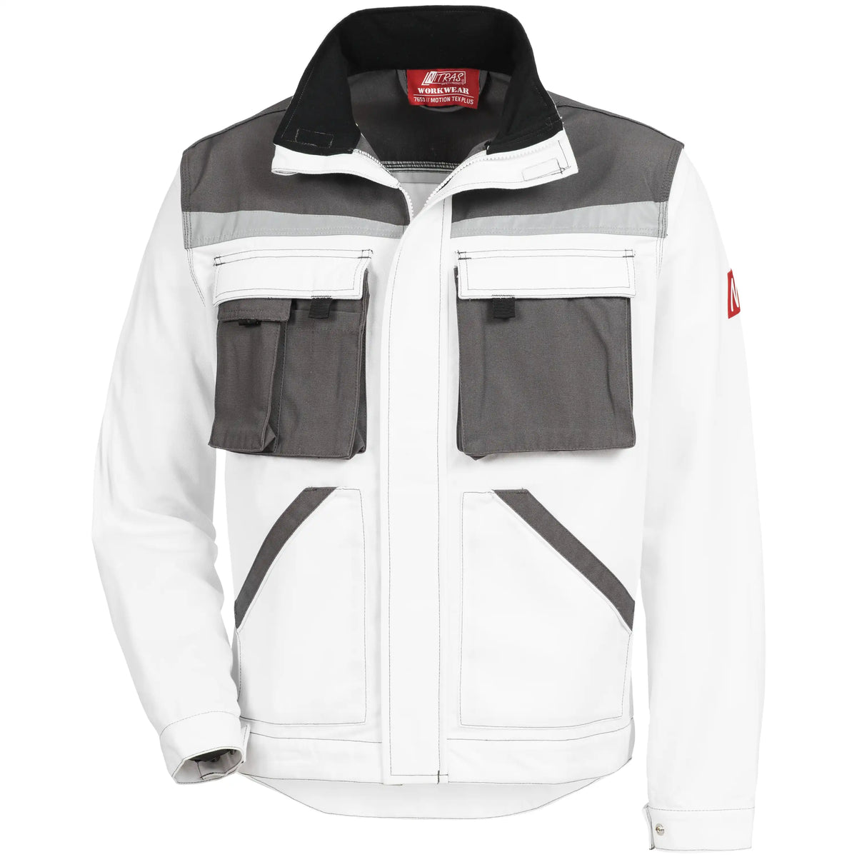 Nitras Motion TEX Plus Arbeitsjacke – weiß/grau