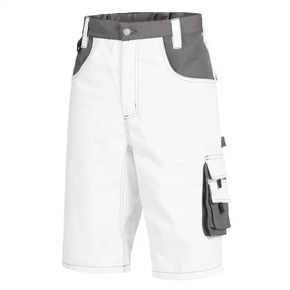 Nitras Motion TEX Plus Arbeitsshorts – weiß/grau