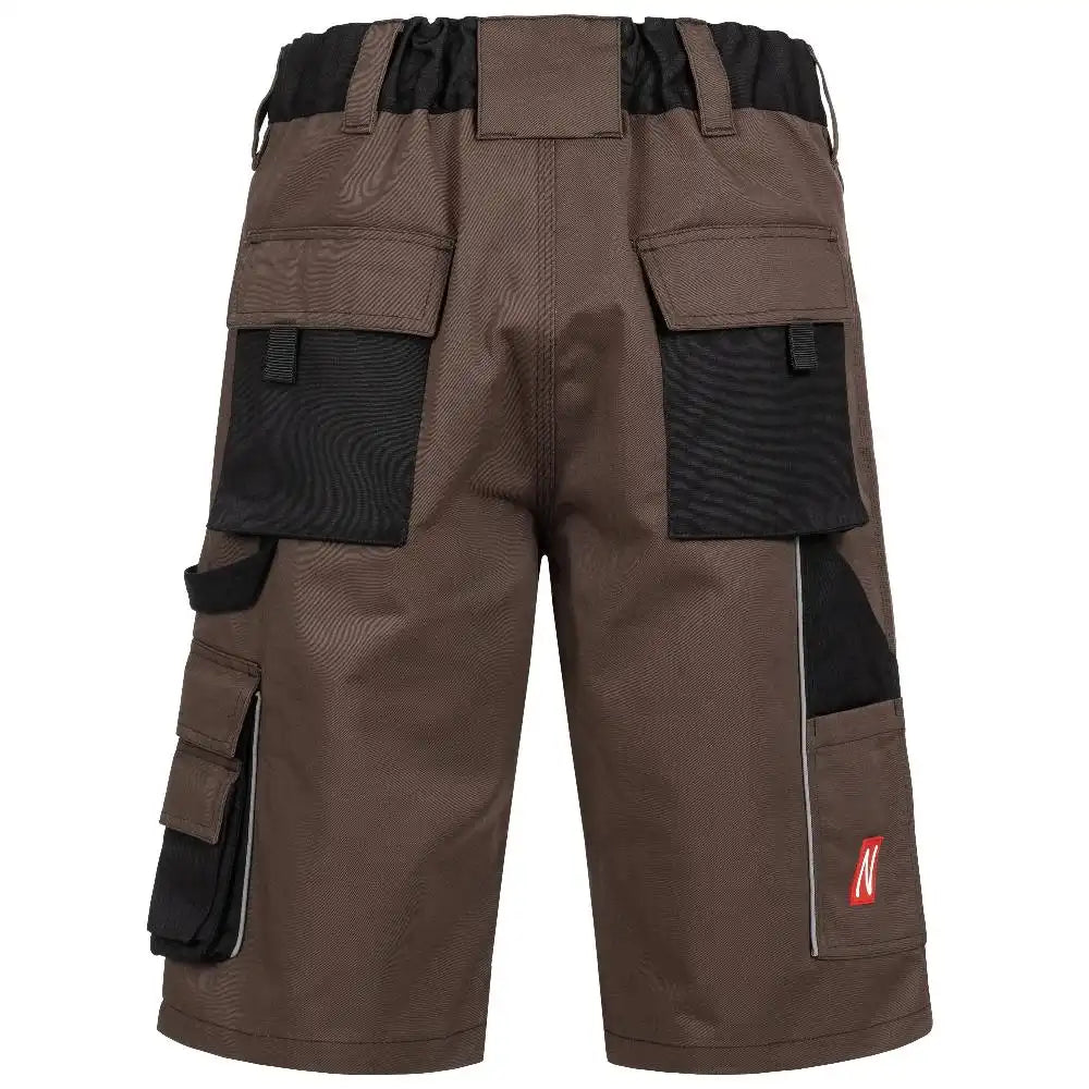 Nitras Motion TEX Plus Arbeitsshorts – braun/schwarz