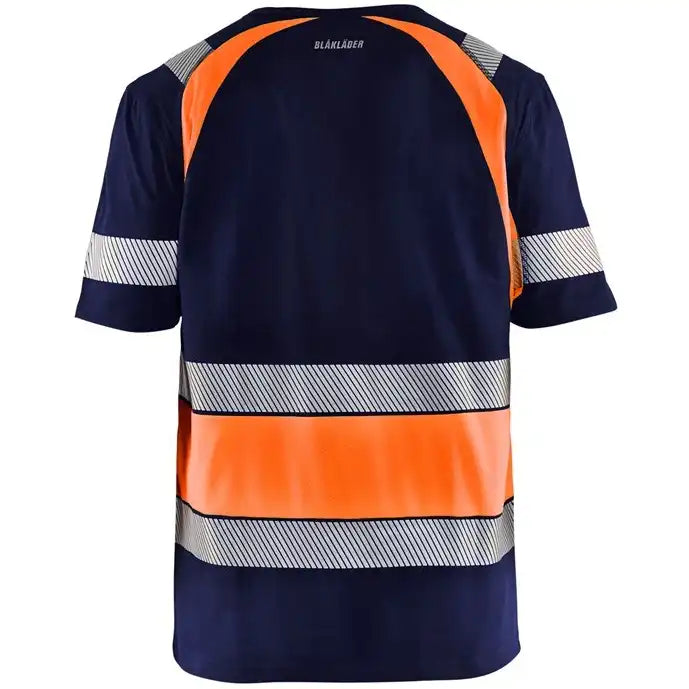 Blåkläder 3421 Warnschutz T-Shirt – marine/orange