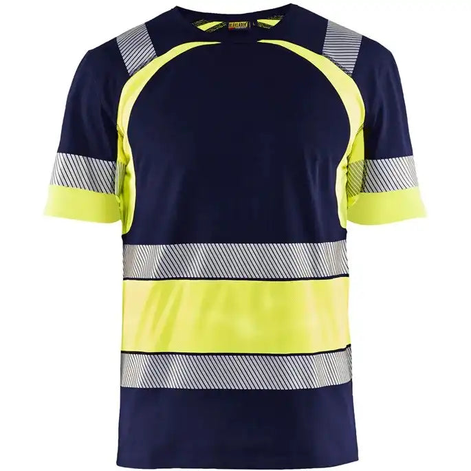 Blåkläder 3421 Warnschutz T-Shirt – marine/gelb