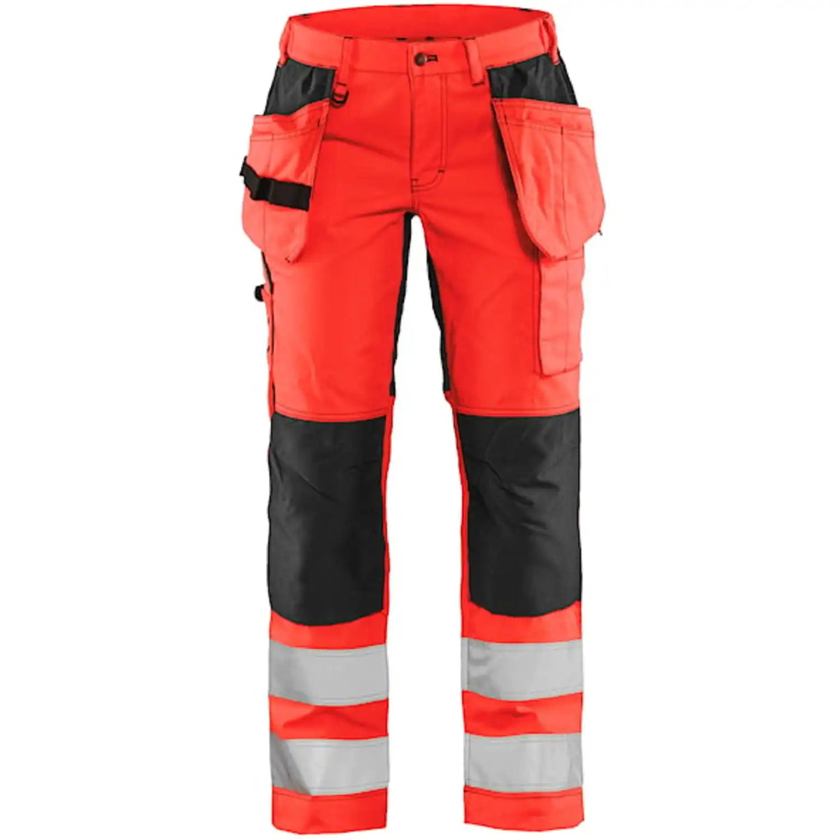 Blåkläder Damen 7163 Warnschutz Handwerkerhose – rot/schwarz