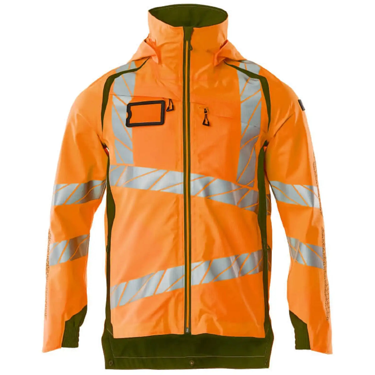 Mascot Accelerate Safe Warnschutz Regenjacke – orange/moosgrün