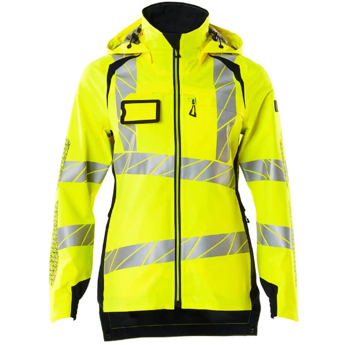 Mascot Damen Accelerate Safe Warnschutz Regenjacke – gelb/schwarzblau