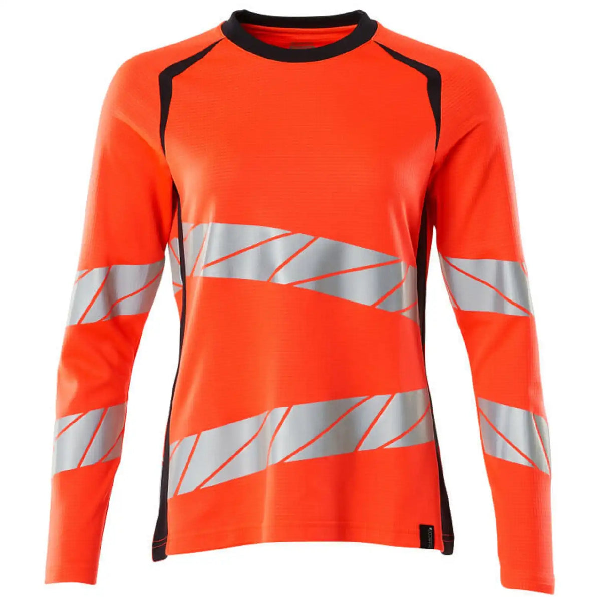 Mascot Damen Accelerate Safe Warn-Langarmshirt – rot/schwarzblau