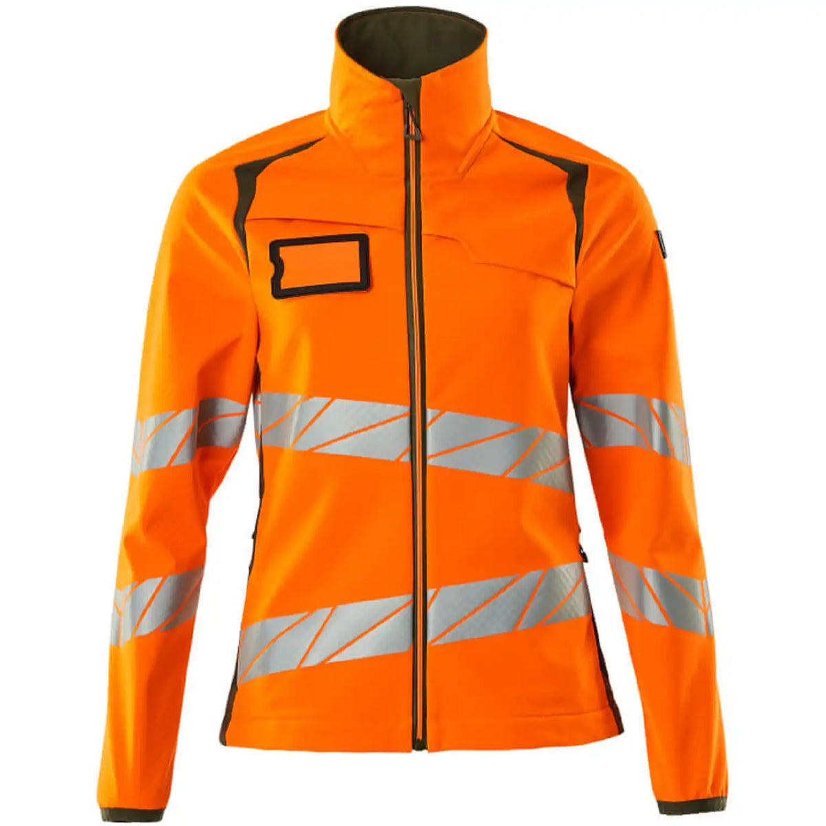 Mascot Damen Accelerate Safe Warn-Softhelljacke – orange/moosgrün