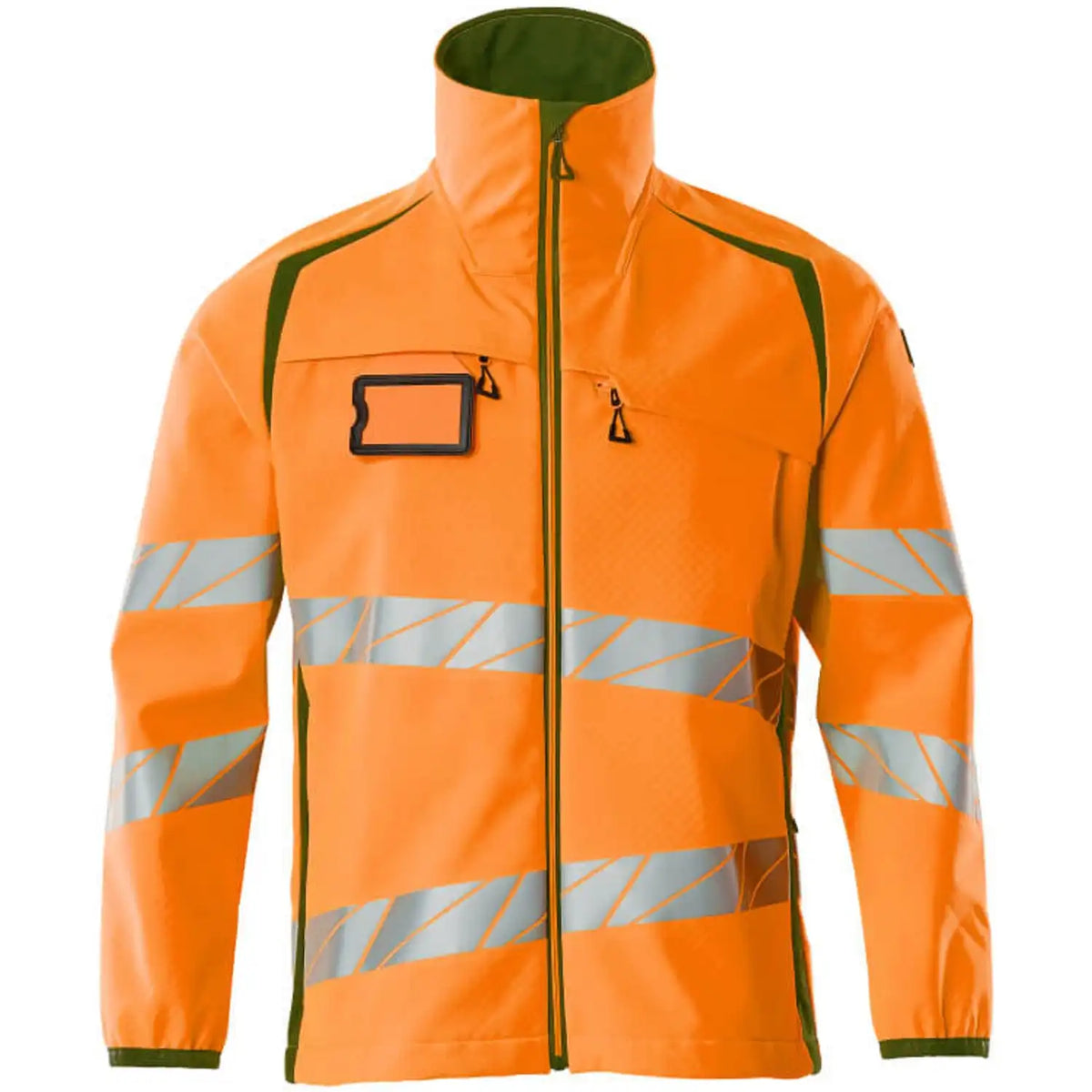 Mascot Accelerate Safe Warn-Softshelljacke – orange/moosgrün