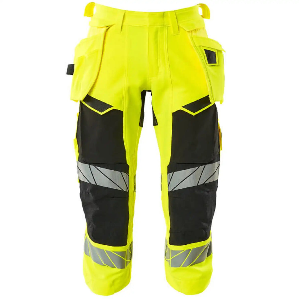 Mascot Accelerate Safe Warn-Dreiviertel-Hose – gelb/schwarz