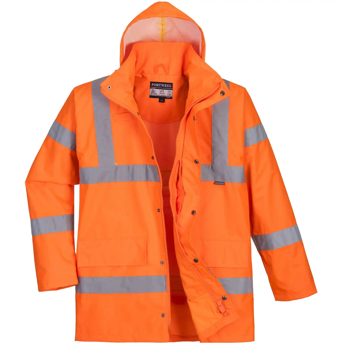 Portwest RT60 Bahn Warnschutz Regenjacke – orange