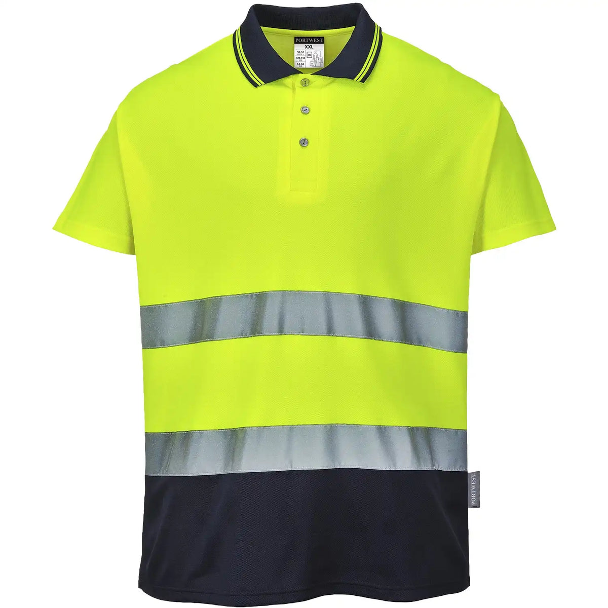 Portwest S174 Komfort Warnschutz Polo-Shirt – gelb/marine