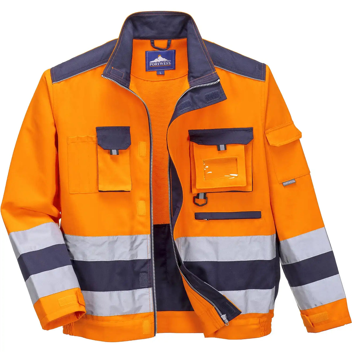 Portwest Lille Warnschutz Bundjacke – orange/marine