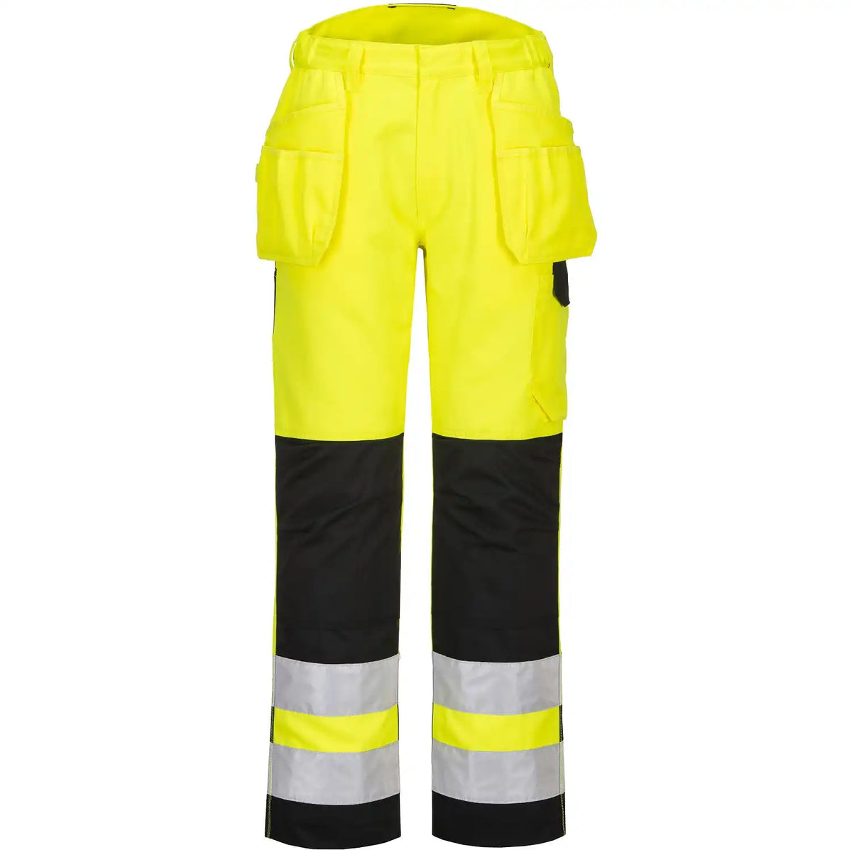 Portwest PW242 PW2 Warnschutz Handwerkerhose – gelb/schwarz