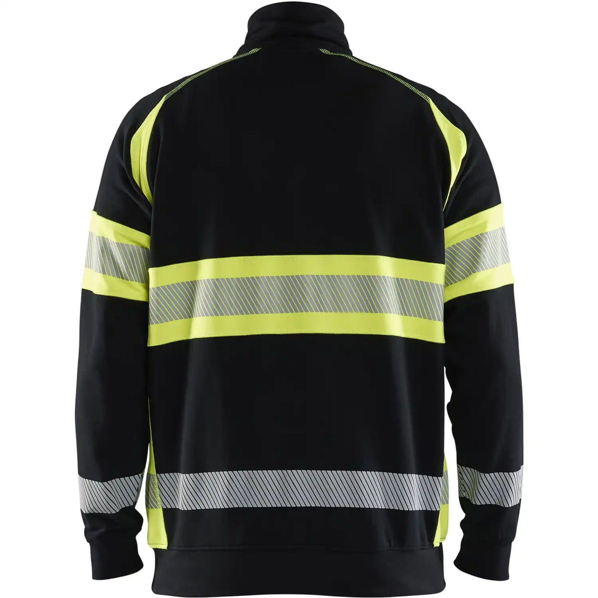 Blåkläder 3553 Warnschutz Zip-Sweatshirt Kl. 1 – schwarz/gelb