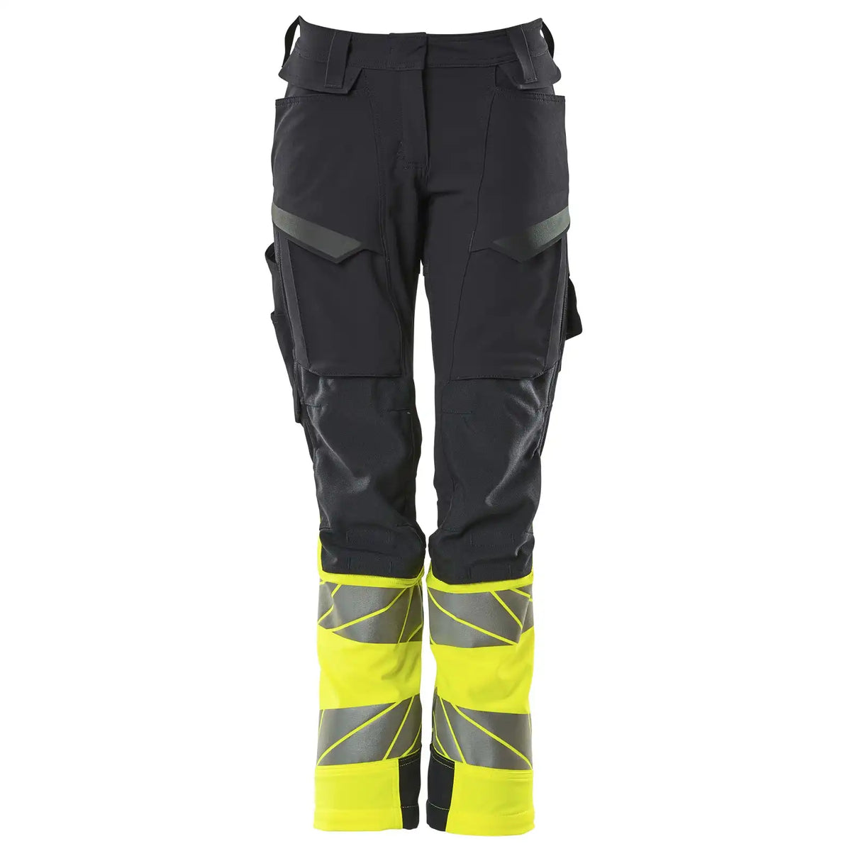Mascot K1 Acceleratesafe Dame Warn Stretchbundhose – schwarzblau/gelb