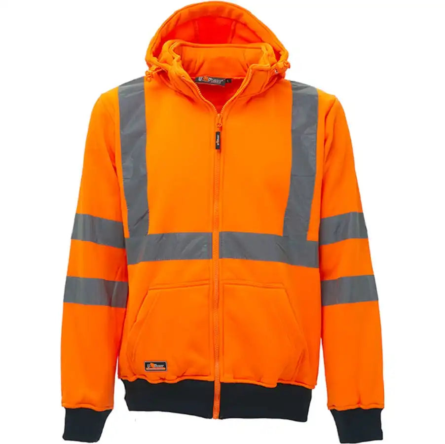 U-Power Melody Warnschutz Kapuzen-Sweatjacke – orange
