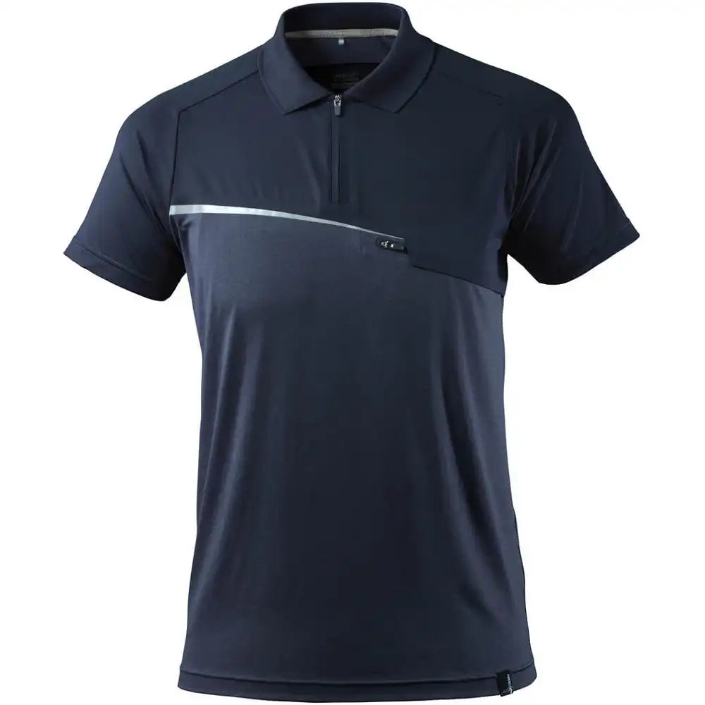 Mascot mit Brusttasche Advanced Poloshirt – schwarzblau