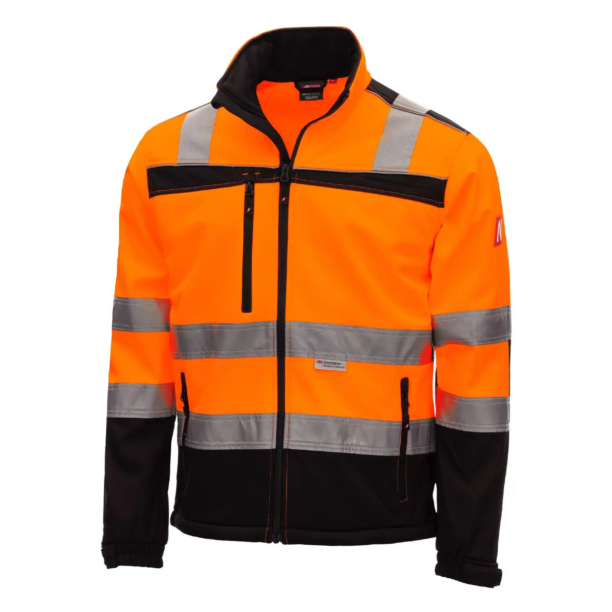 Nitras Motion TEX VIZ Warnschutz Softshelljacke 7170, 7171 – orange/schwarz
