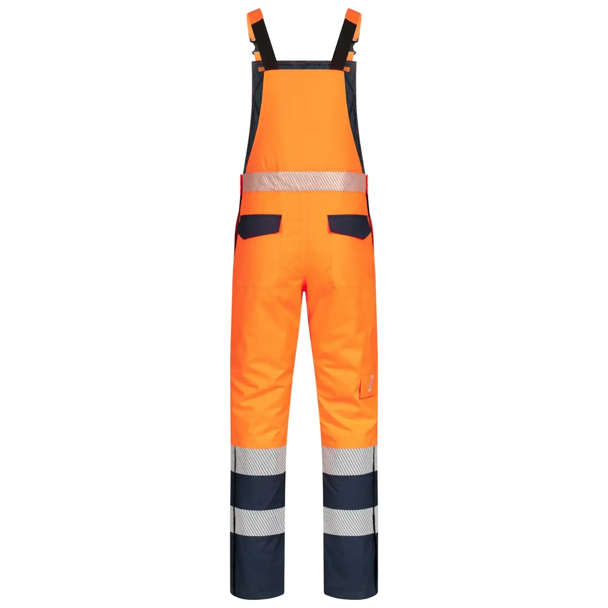 Nitras 7581 Warnschutz Winterlatzhose – orange/marine