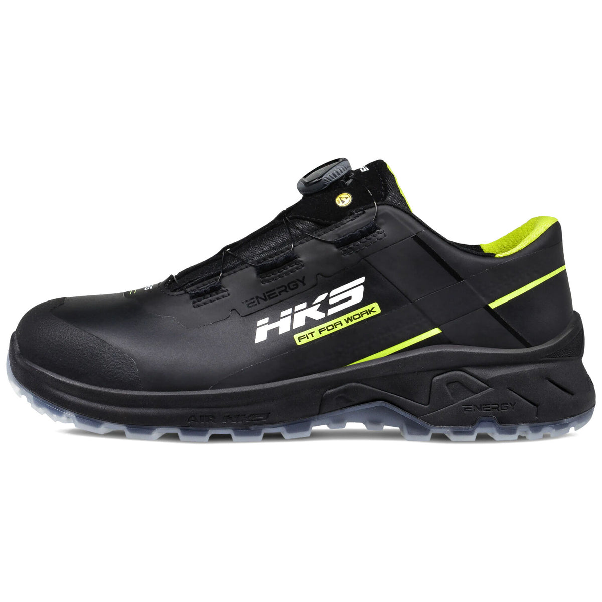 HKS AirGuard Neon BOA S3 Sicherheitshalbschuhe schwarz – schwarz