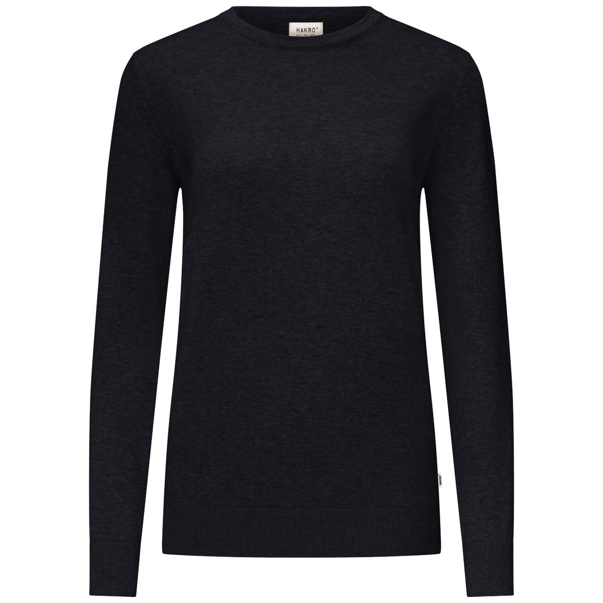 Hakro Damen 135 Pullover Premium-Baumwolle – schwarz