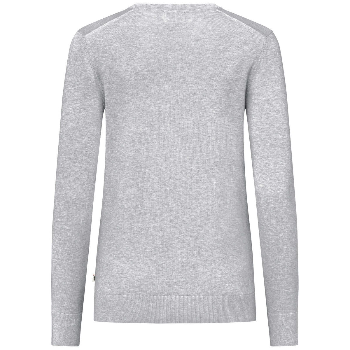 Hakro Damen 135 Pullover Premium-Baumwolle – grau-meliert