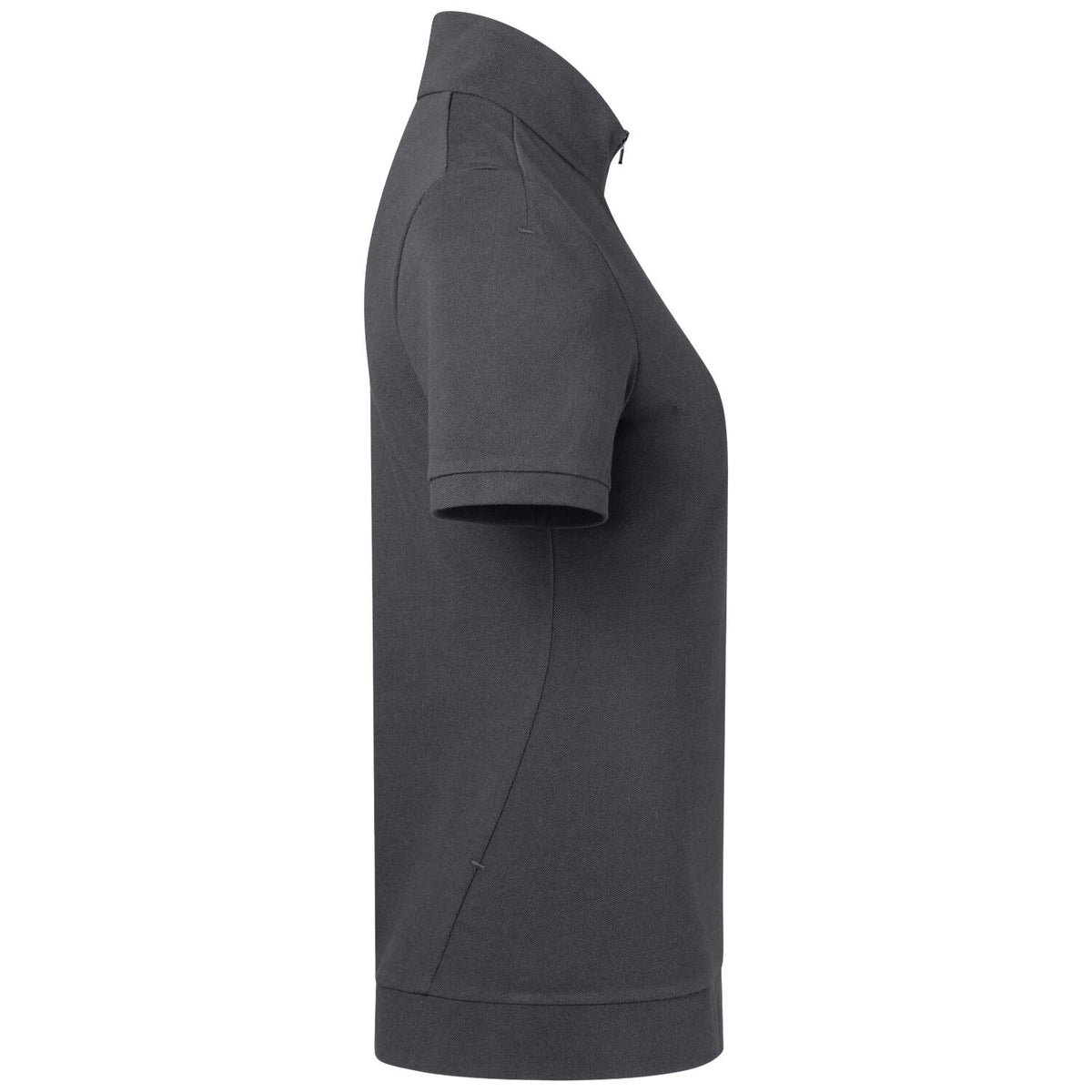 Hakro Damen 334 Zip-Shirt Mikralinar ECO – karbongrau