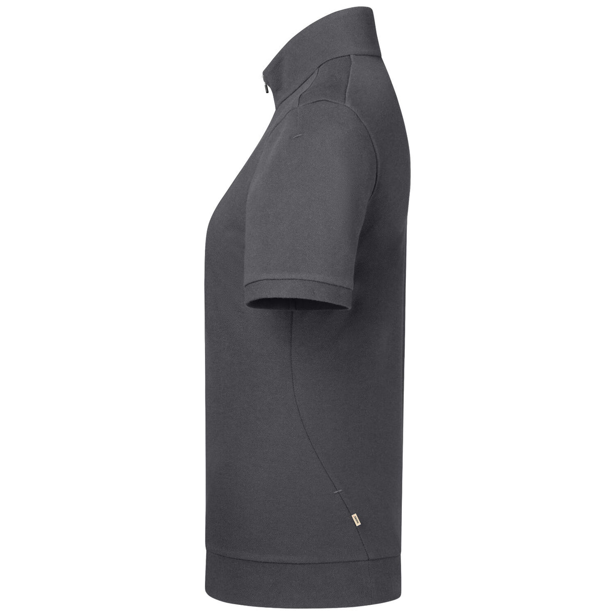 Hakro Damen 334 Zip-Shirt Mikralinar ECO – karbongrau