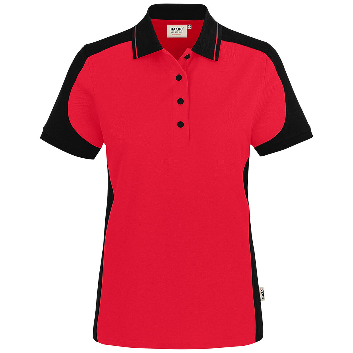 Hakro Damen 339 Contrast Poloshirt Mikralinar – rot