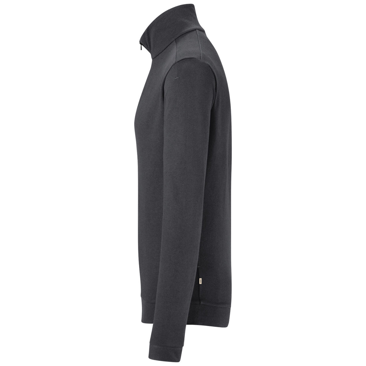 Hakro 535 Langarm-Zip-Shirt Mikralinar ECO – karbongrau