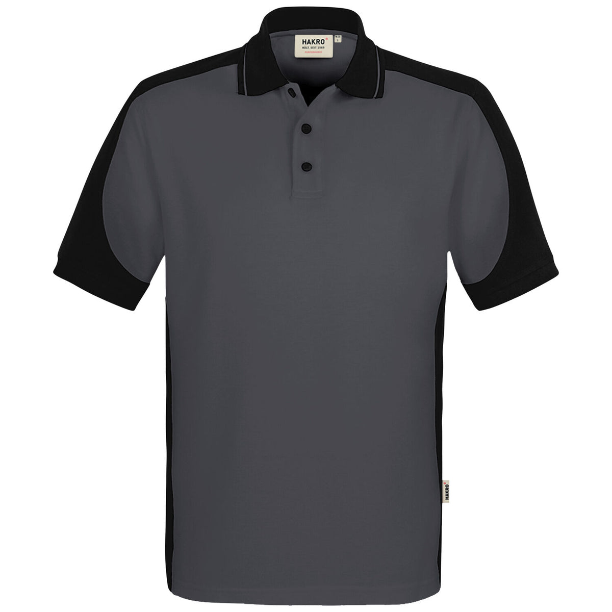 Hakro 539 Contrast Poloshirt Mikralinar ECO – karbongrau