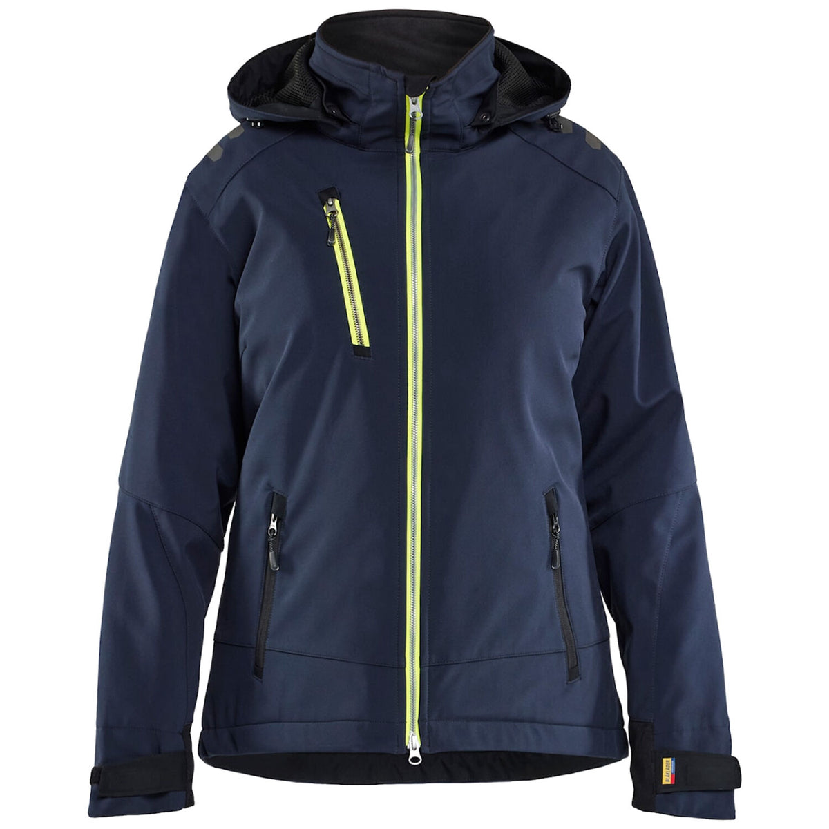 Blåkläder Damen Softshell Winterjacke – dunkelmarine/gelb