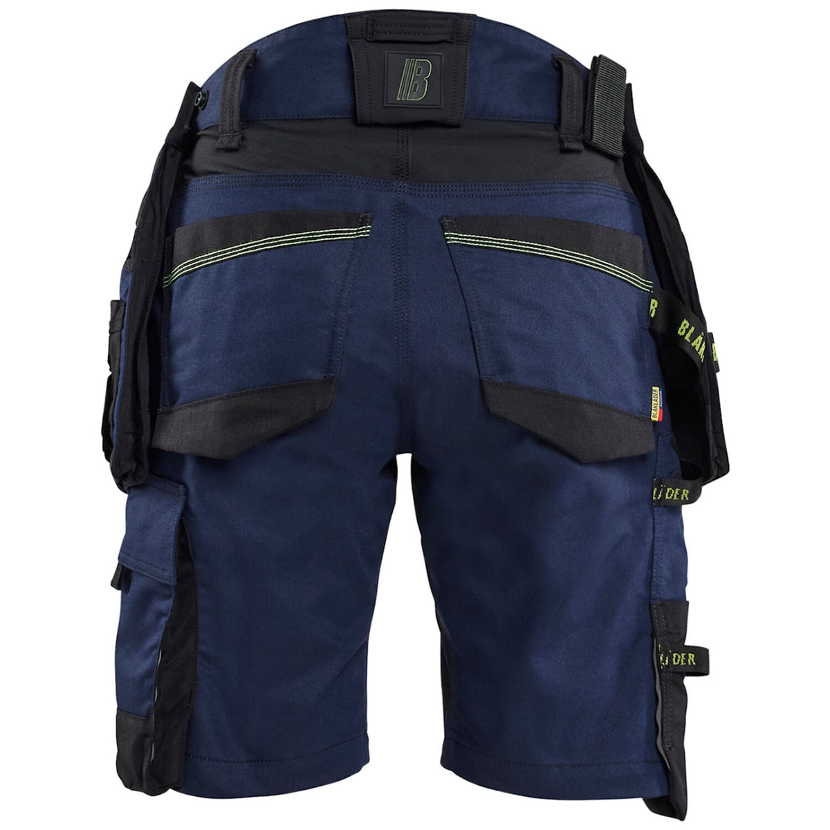 Blåkläder Damen 7175 Arbeitsshorts Striker – dunkelmarine/gelb