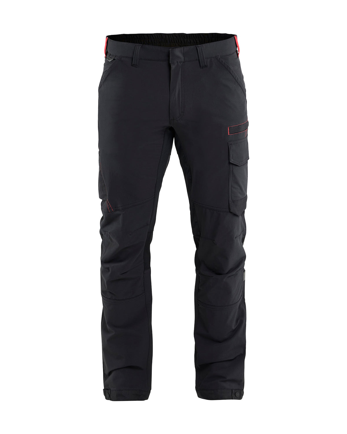 Blåkläder 1422 Stretch Servicehose – schwarz/rot