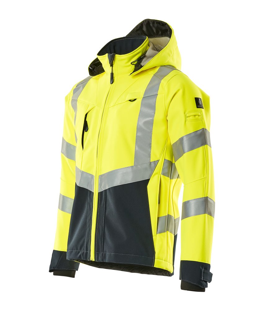 Mascot Blackpool zweifarbig WarnSoftshelljacke – gelb/schwarzblau