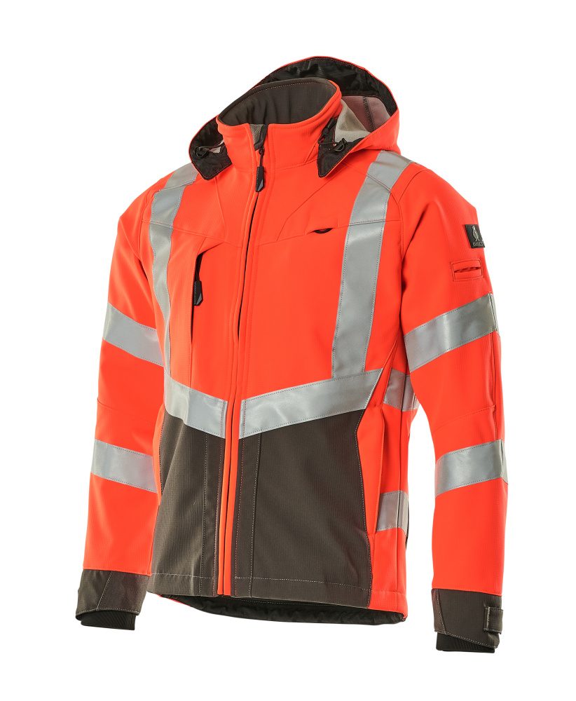 Mascot Blackpool zweifarbig WarnSoftshelljacke – rot/anthrazit