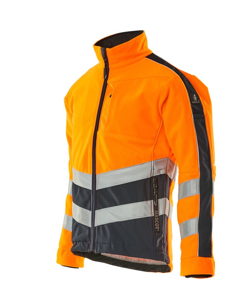 Mascot Sheffield Warnschutz Fleecejacke – orange/schwarzblau