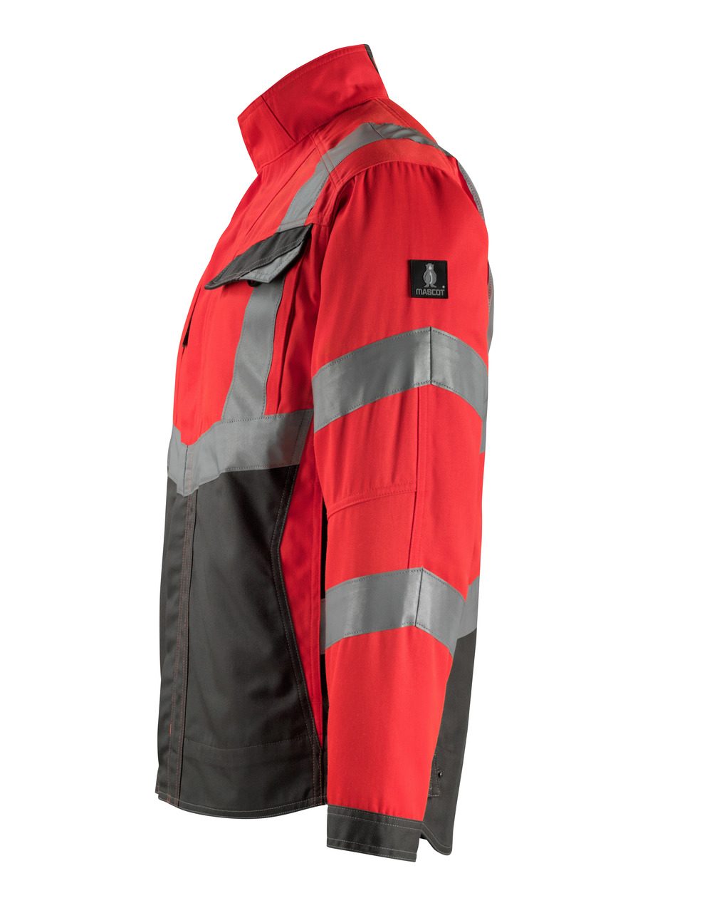 Mascot Oxford Safe Supreme Warnschutzjacke – rot/anthrazit