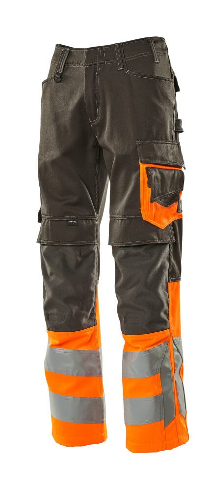 Mascot Leeds Safe Supreme Warnschutzhose – dunkelanthrazit/orange