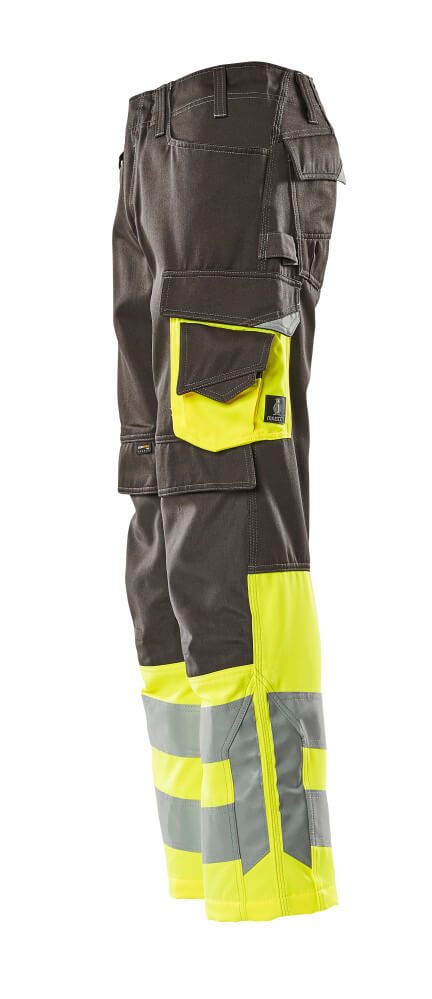 Mascot Leeds Safe Supreme Warnschutzhose – dunkelanthrazit/gelb