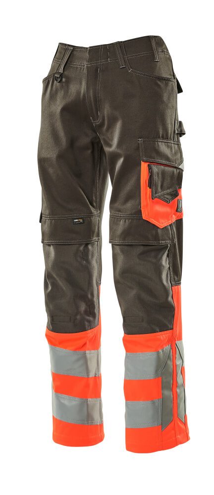 Mascot Leeds Safe Supreme Warnschutzhose – dunkelanthrazit/rot