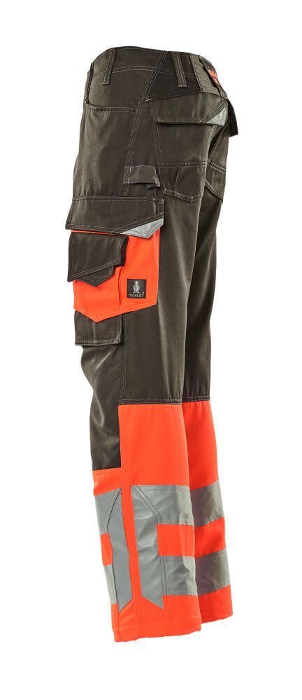 Mascot Leeds Safe Supreme Warnschutzhose – dunkelanthrazit/rot
