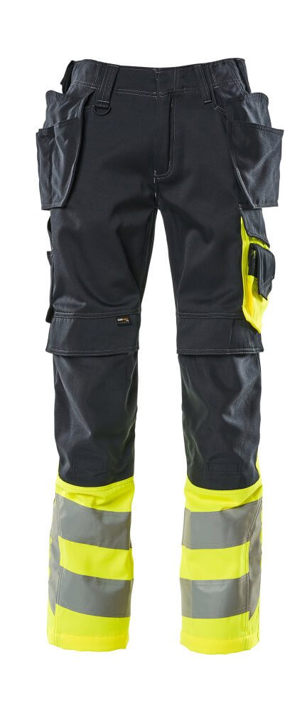 Mascot Safe Supreme Warnschutz Handwerkerhose – schwarzblau/gelb