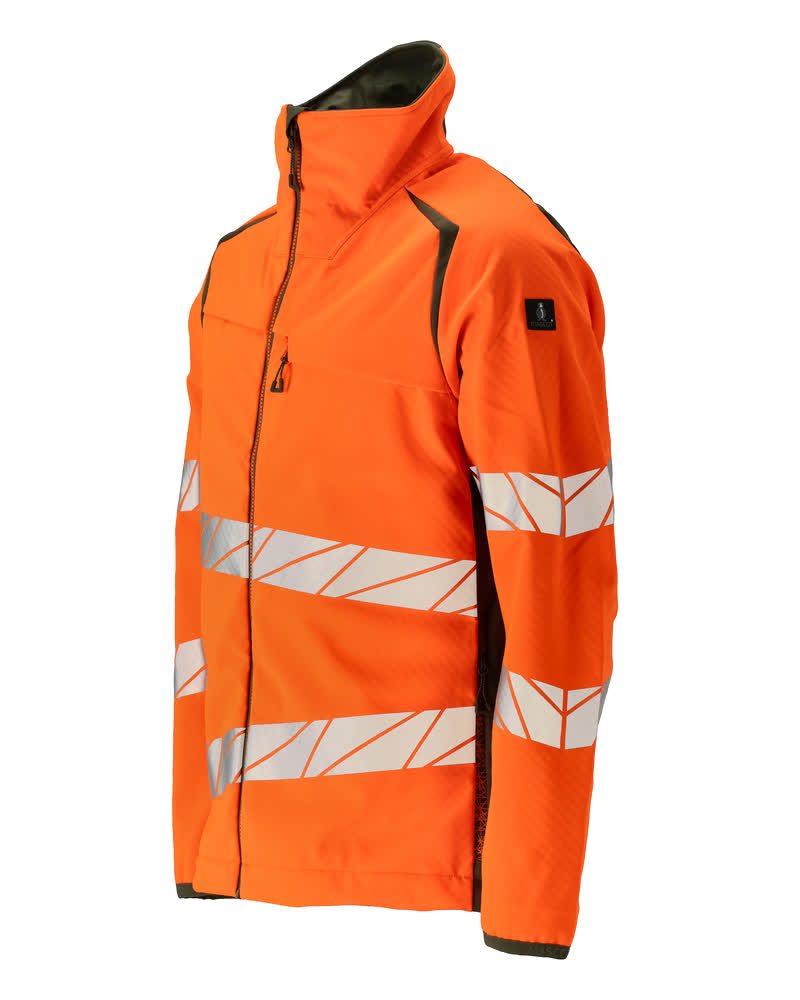 Mascot Accelerate Safe Warn-Softshelljacke – orange/moosgrün